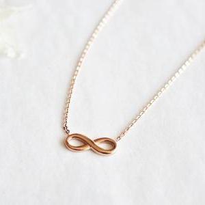Infinity Necklace - Rose Gold Titanium
