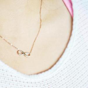 Infinity Necklace - Rose Gold Titanium