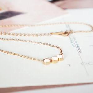 3 Dots Necklace - Rose Gold Titanium